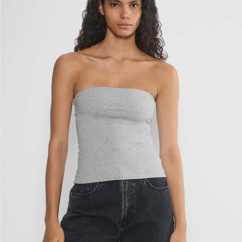 Aritzia Light Gray TNA Chill Tube Top
